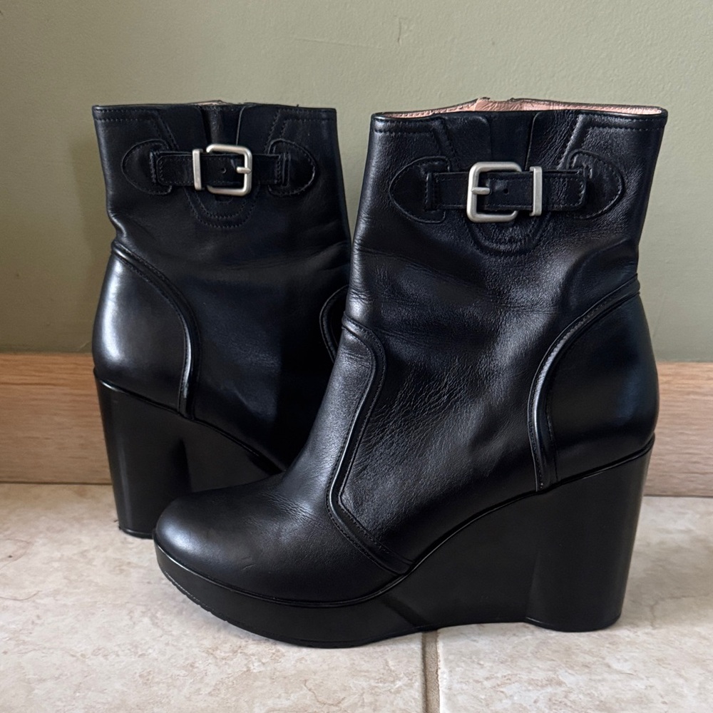 Robert Clergrie Leather Ankle Boots Size 7